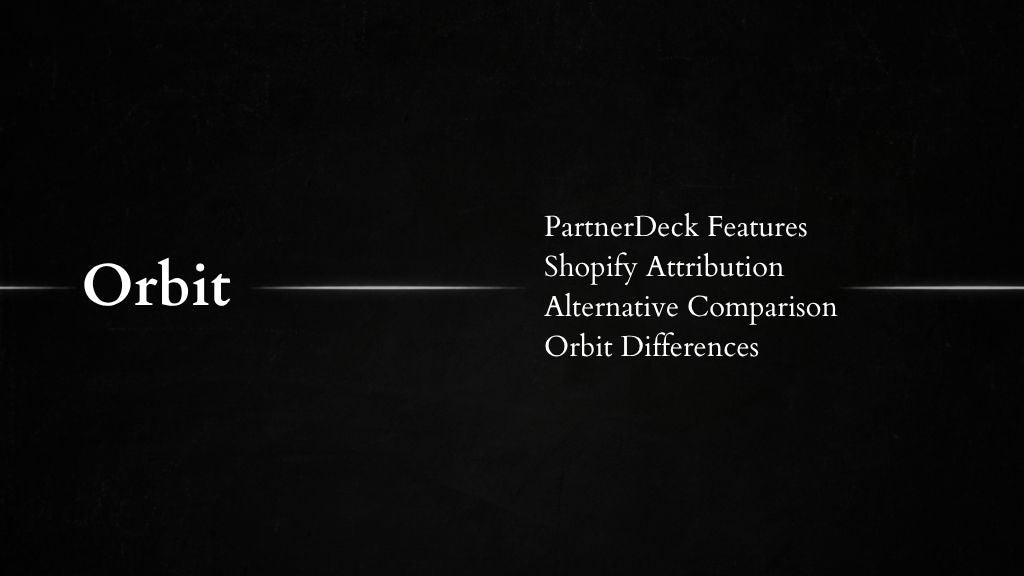 Best PartnerDock Alternatives for Shopify Apps | Orbit