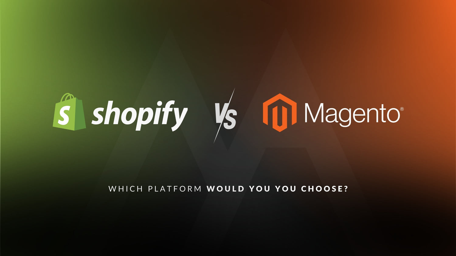 Shopify v/s Magento