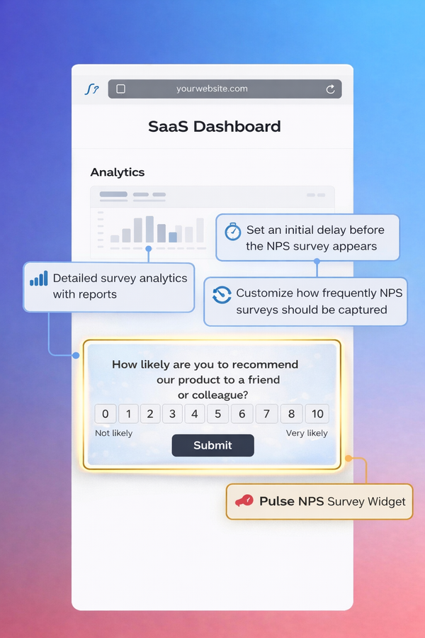 Mobile view of website feedback tool
