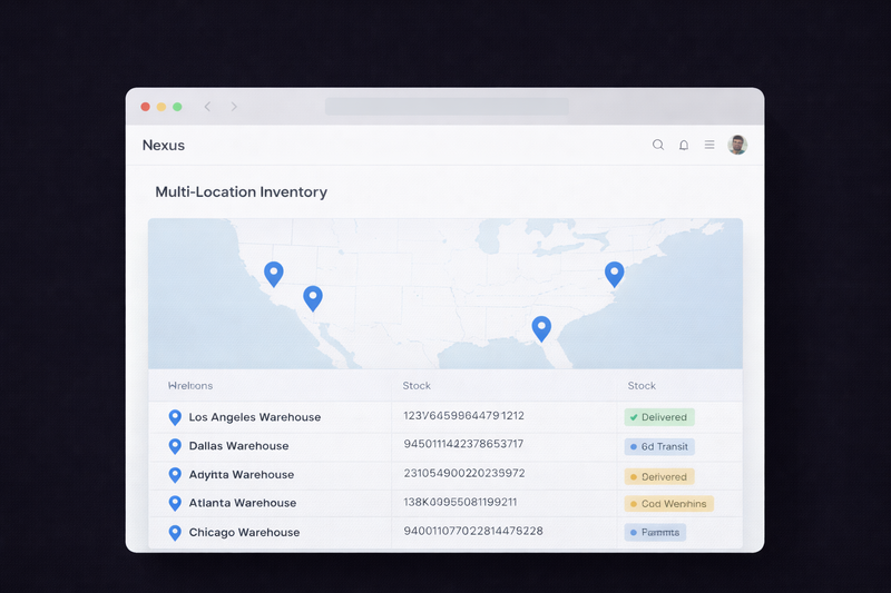 Feature illustration for Multi-Location & Distributor Support