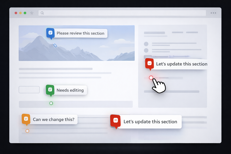 Feature illustration for Click and comment