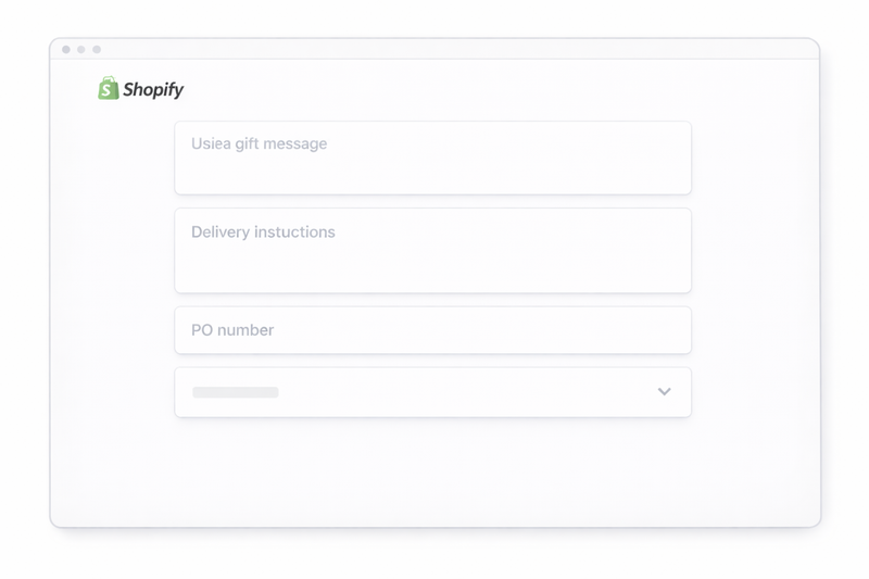 Feature illustration for Custom Fields for Order Info